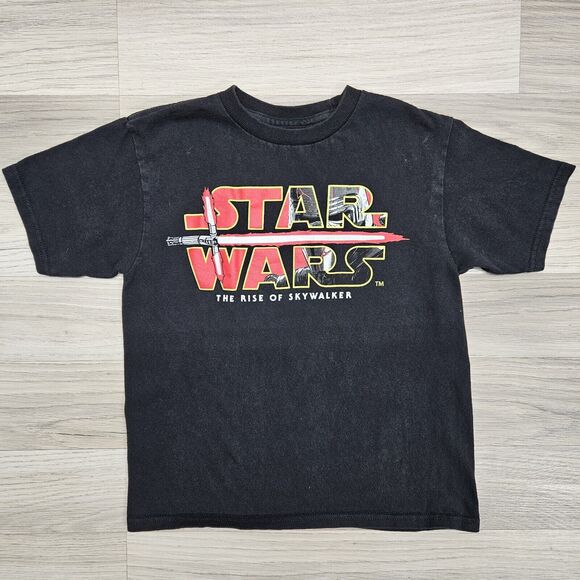STAR WARS Boys Black Skywalker Graphic Tshirt Size 7 - Picture 1 of 4